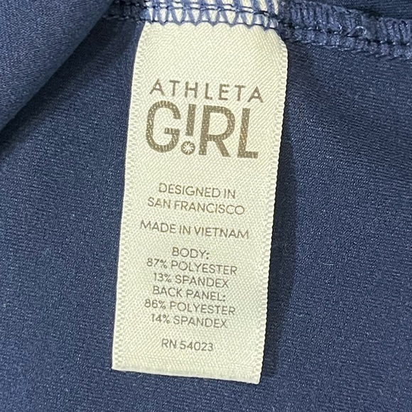 💙💛 Athleta Girl Tank | Navy Blue, with Ruffles | Medium | Size 8-10 - Picture 6 of 8